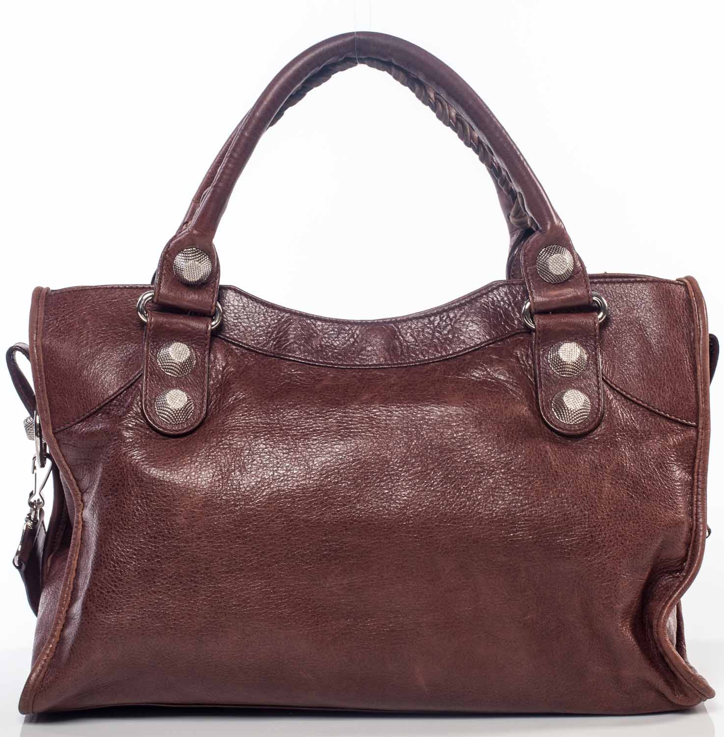 Balenciaga Agneau Giant 21 Silver Hardware CIty Castagna 3 of 8
