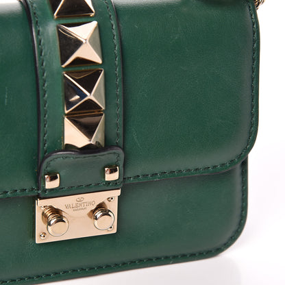 Valentino Garavani Vitello Mini Glam Lock Rockstud Flap Green 9 of 11