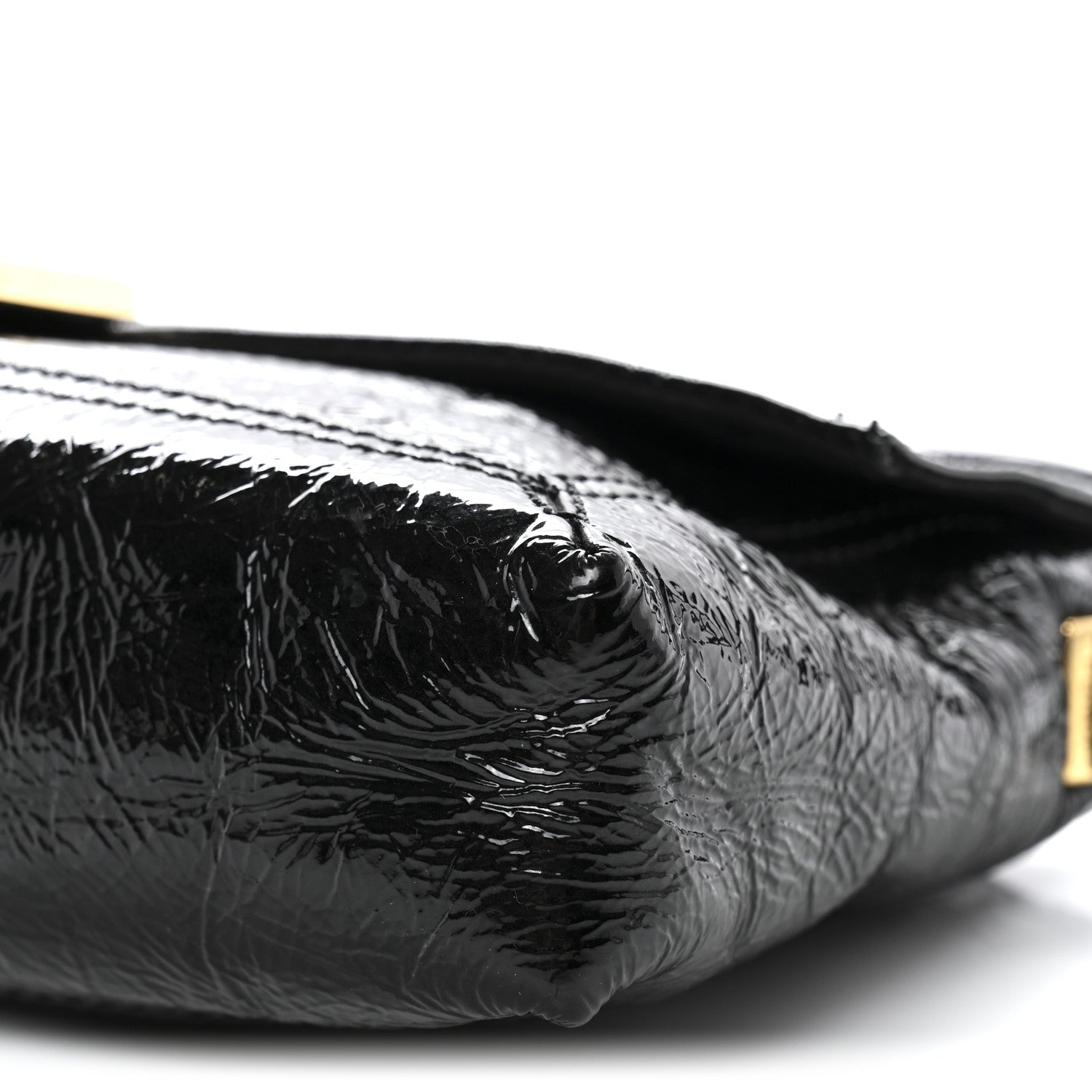 Fendi Vitello Naplak Medium Convertible Baguette Black 9 of 9