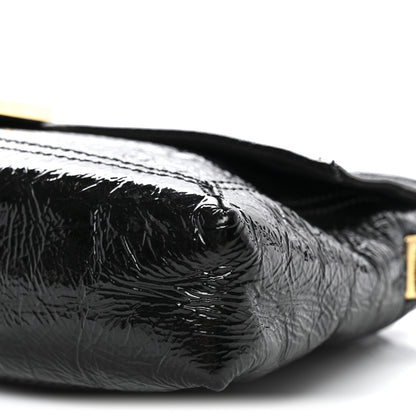 Fendi Vitello Naplak Medium Convertible Baguette Black 9 of 9