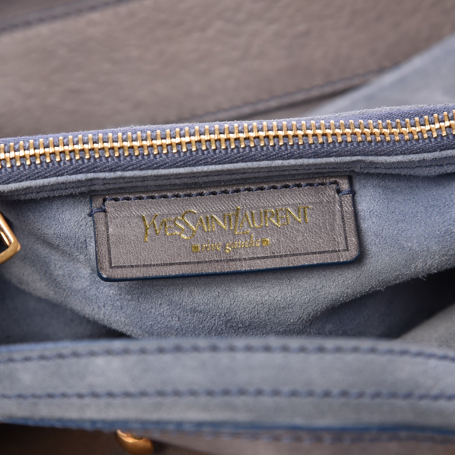 Saint Laurent Calfskin Canvas Medium Muse Two Grey 6 of 14