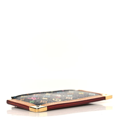 Louis Vuitton Monogram Multicolor Key Pouch Black 4 of 7