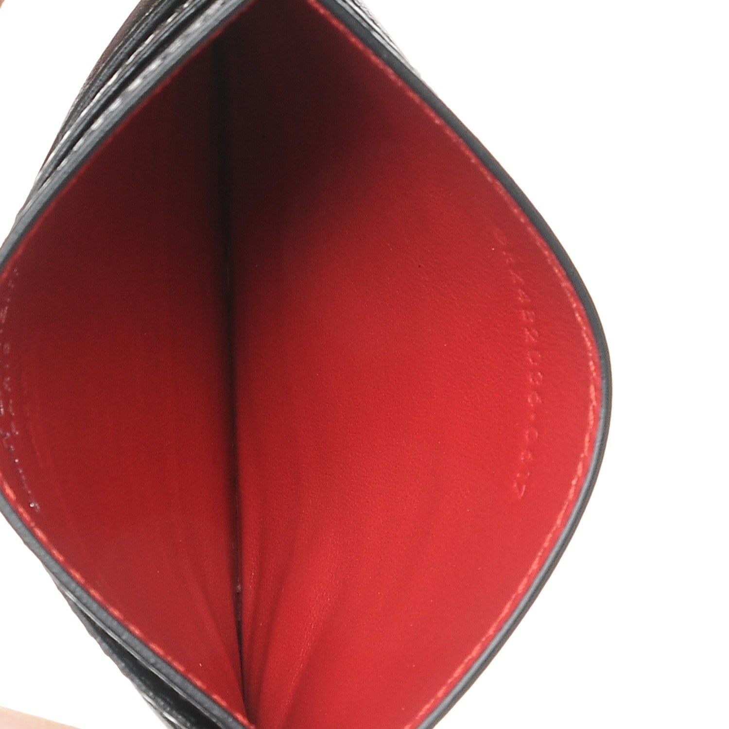 Saint Laurent Ribbed Calfskin Opium Monogram Credit Card Case Black 5 of 7