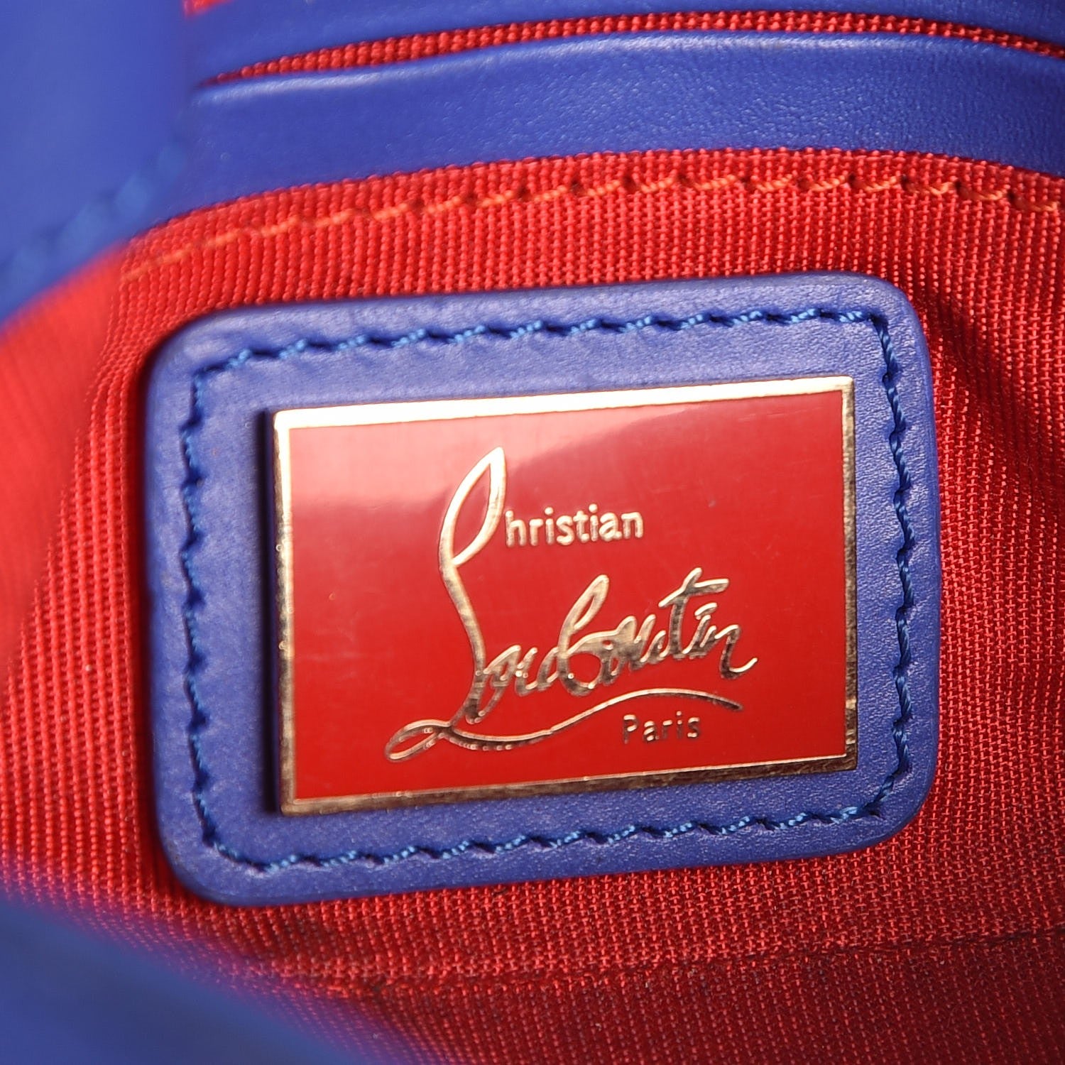 Christian Louboutin Calfskin Spiked Sweety Charity Crossbody Bag Periwinkle Blue 6 of 7