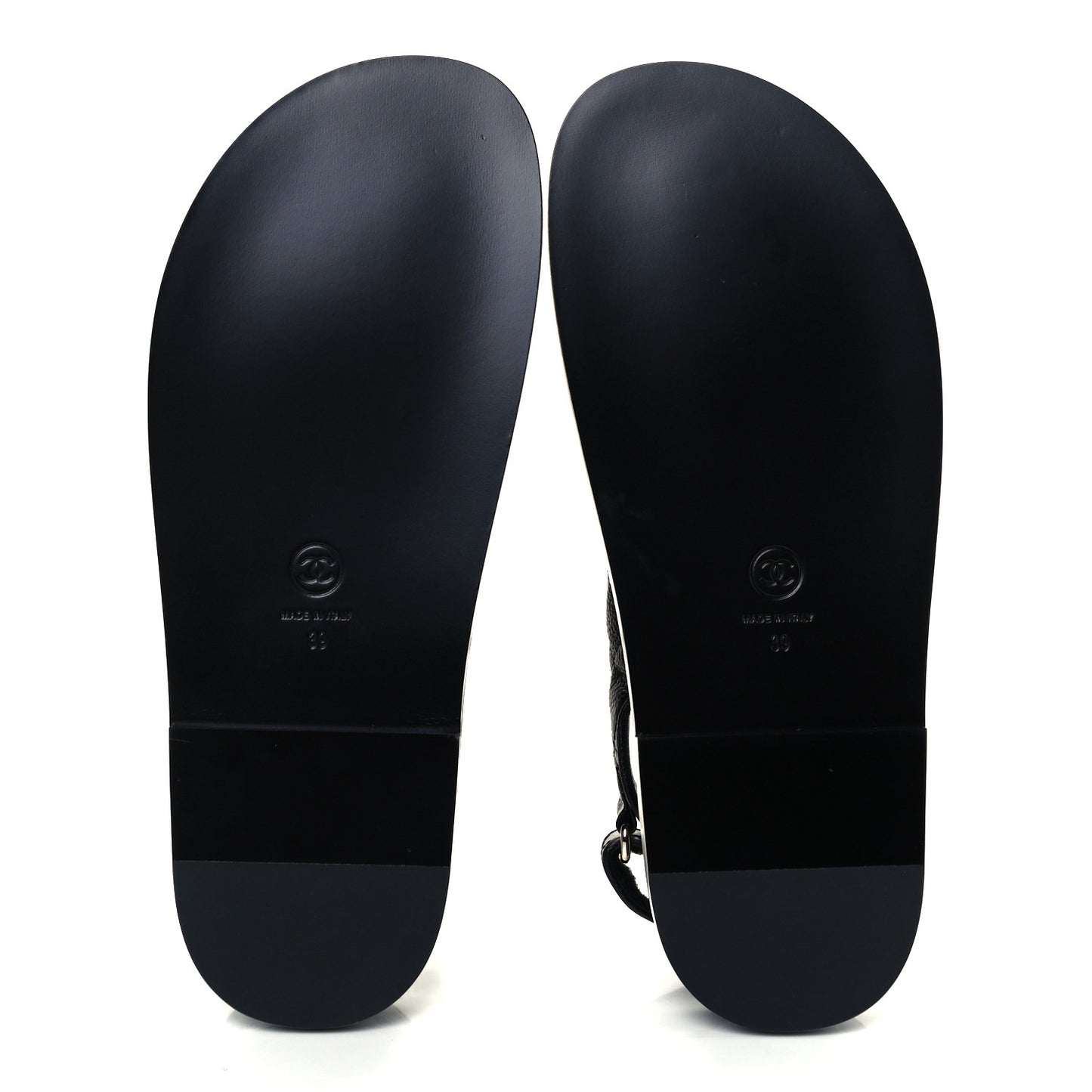 Grained Calfskin Velcro Dad Sandals 39 Black