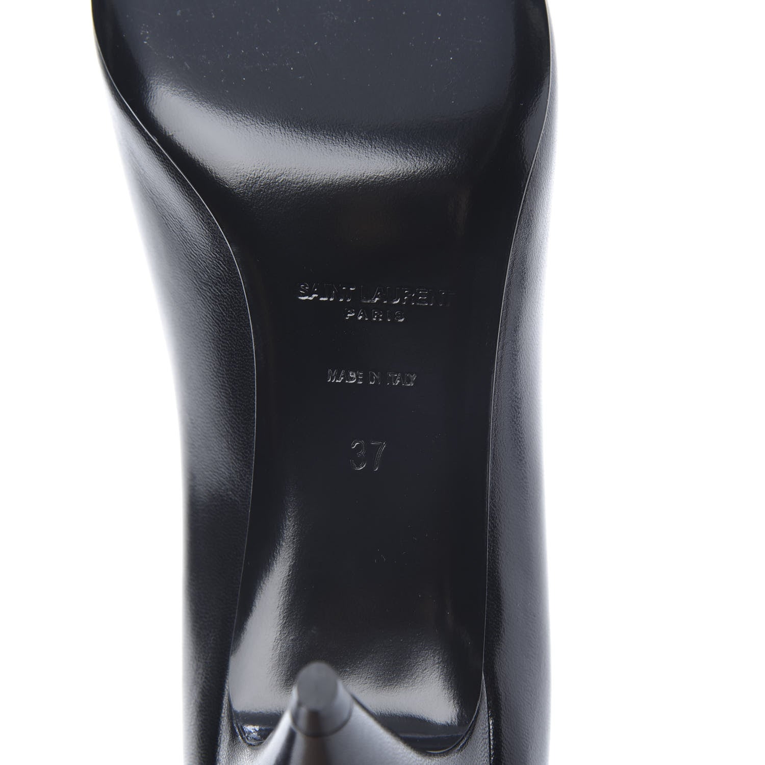 Saint Laurent Calfskin Bow Anais Pumps 37 Black 6 of 8