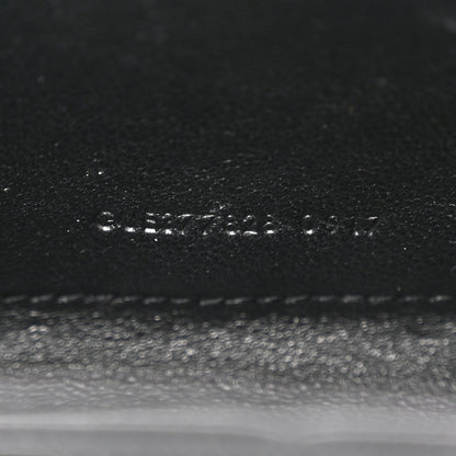 Saint Laurent Grain De Poudre Matelasse Chevron Monogram Monochrome Chain Wallet Black 7 of 10