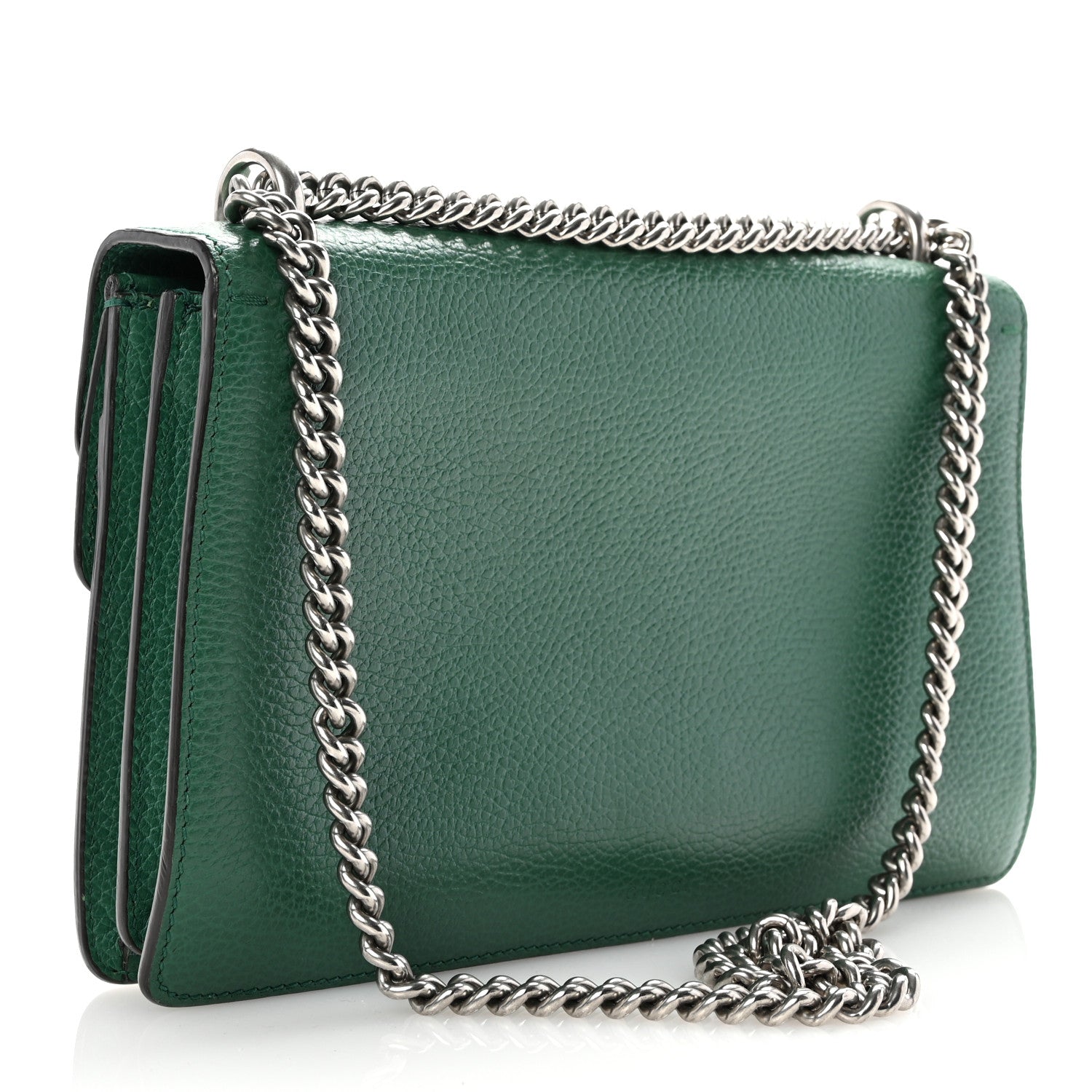 Gucci Pebbled Calfskin Small Dionysus Shoulder Bag Emerald 3 of 14