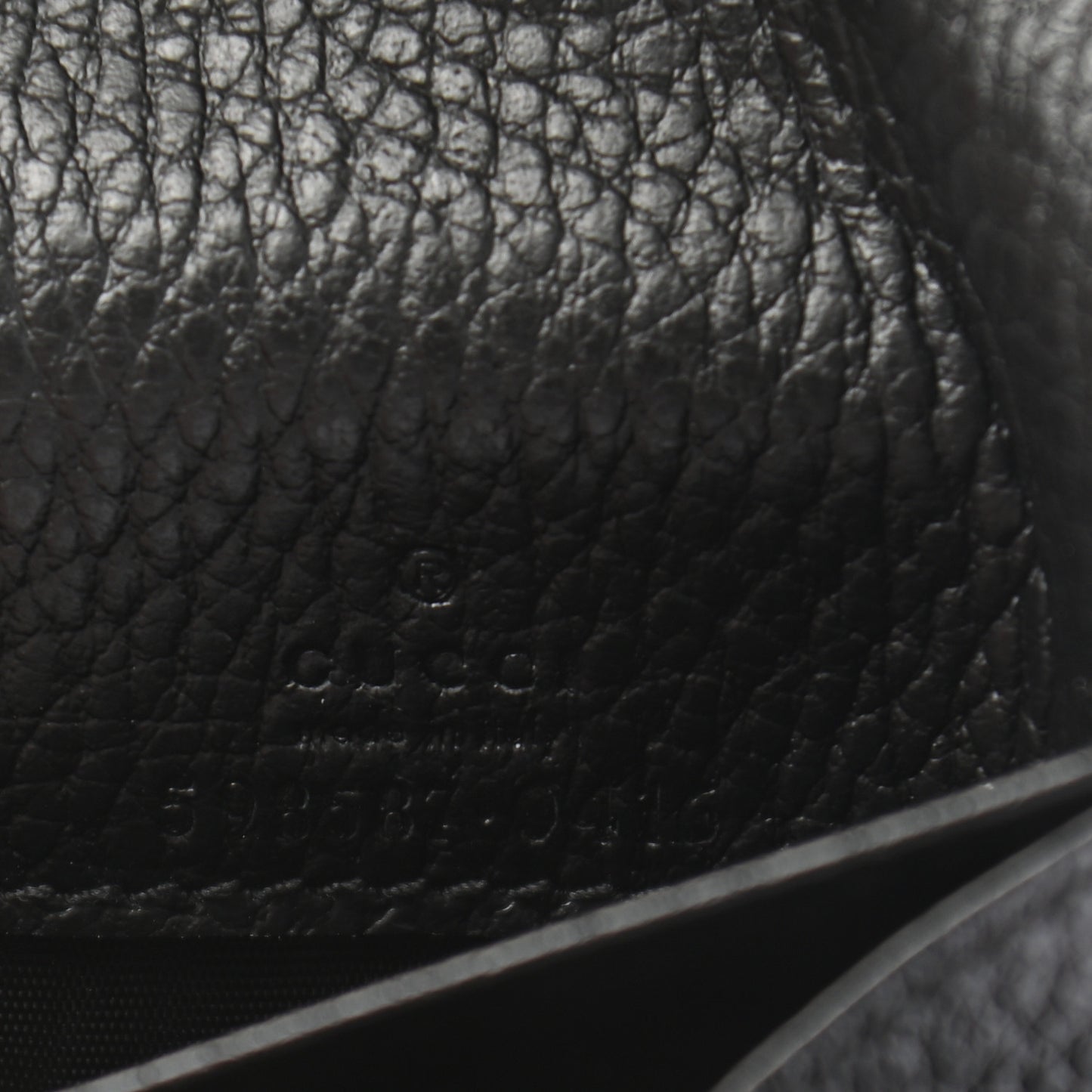 Dollar Calfskin GG Supreme Monogram Medium GG Marmont Wallet Black Beige Ebony