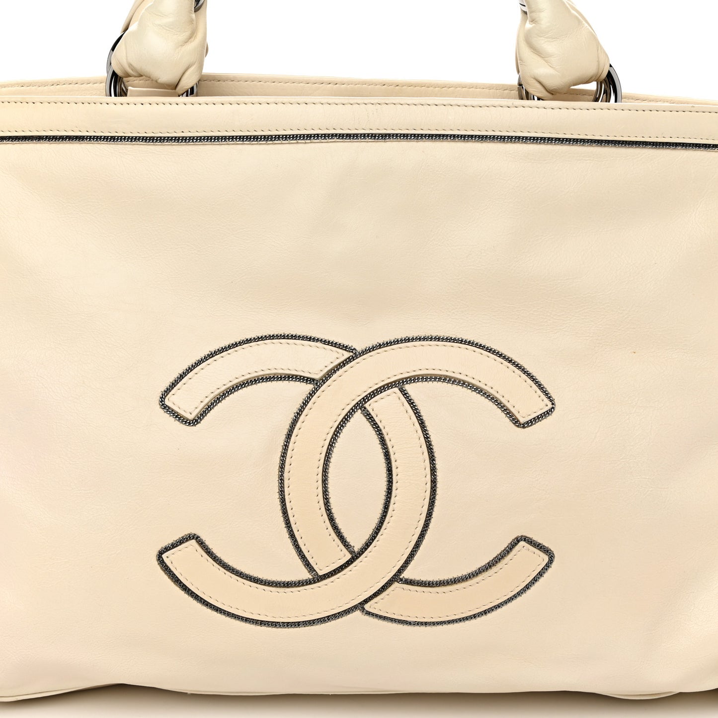 Calfskin Soho CC East West Tote White