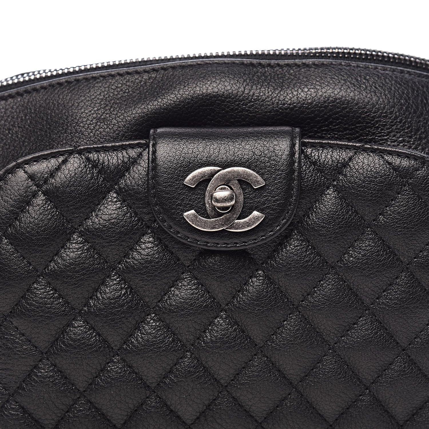 Chanel Grained Calfskin Quilted Casual Rock Waist Bag Fanny Pack Black 10 of 10