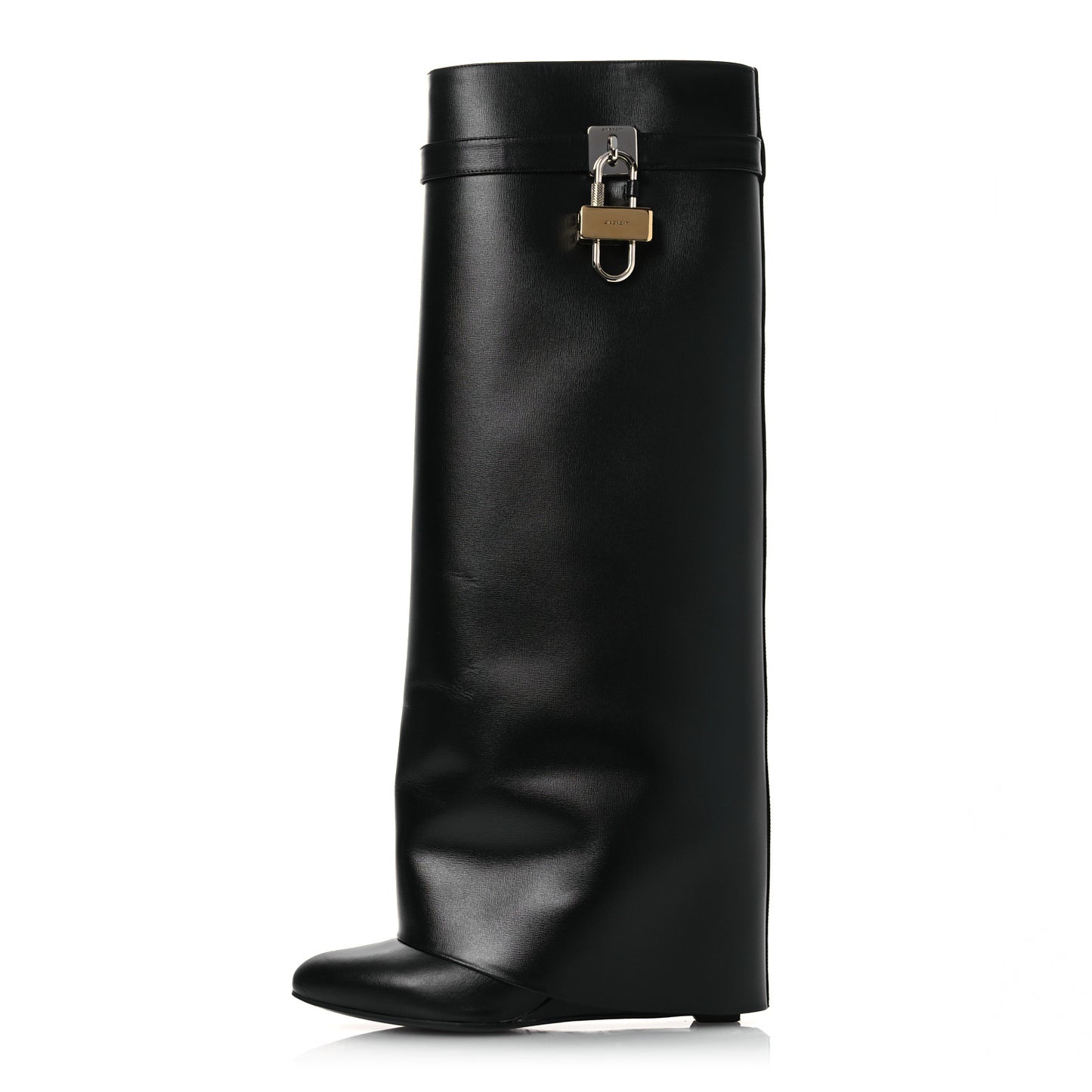 Calfskin Shark Lock Pant Boots 40.5 Black