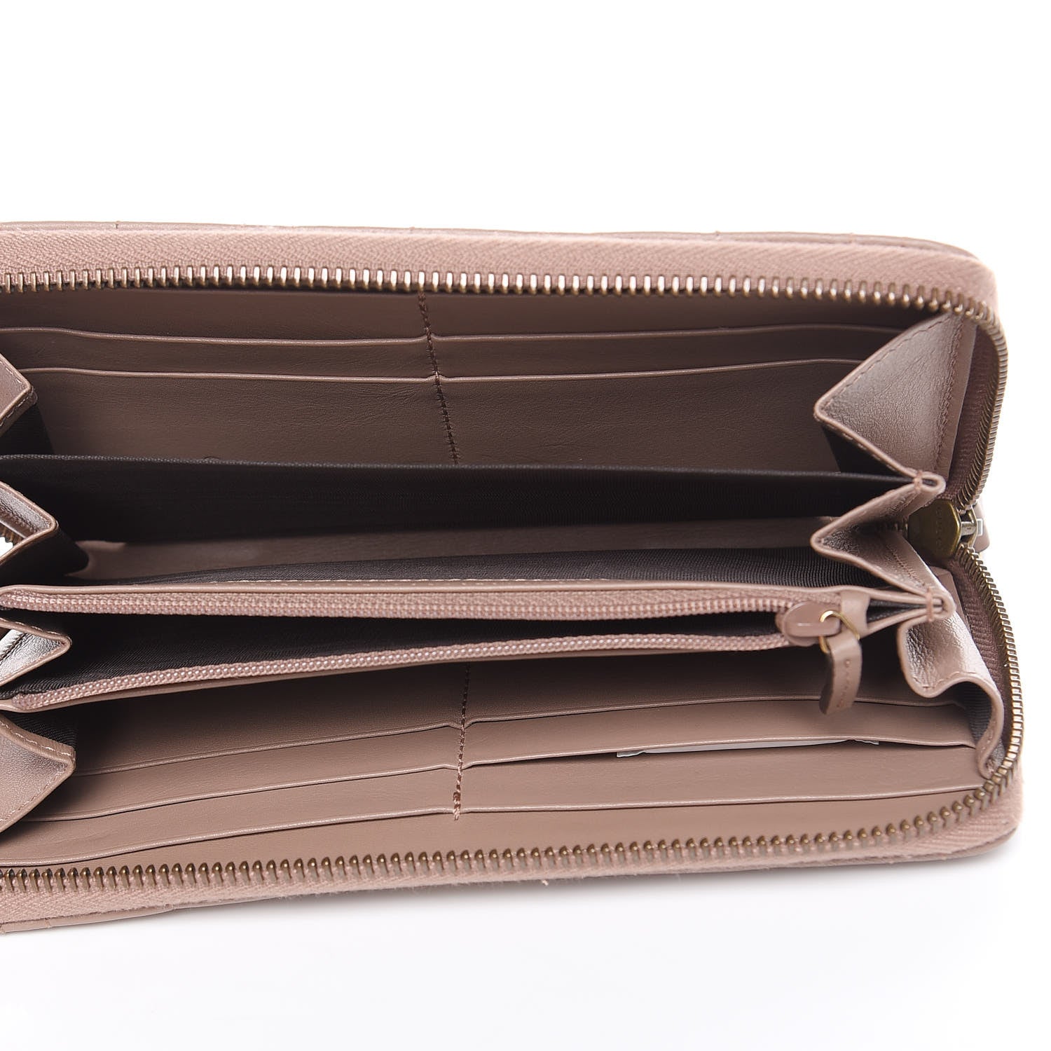 Gucci Calfskin Matelasse Pearly GG Marmont Zip Around Wallet Porcelain Rose 5 of 8