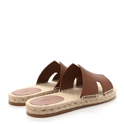 Hermes Calfskin Mens Antigua Espadrille Sandals 41 Naturel Safari 4 of 8