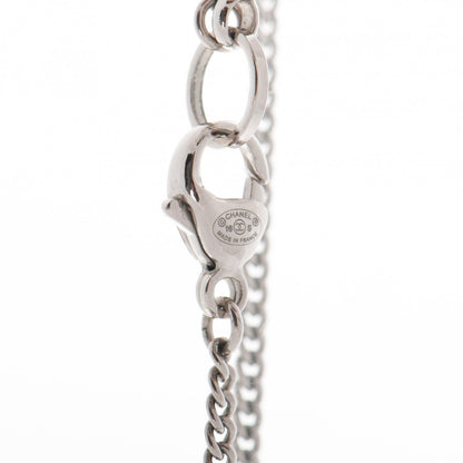 Chanel Resin Striped Pearl Airplane Necklace Black White Red 6 of 6