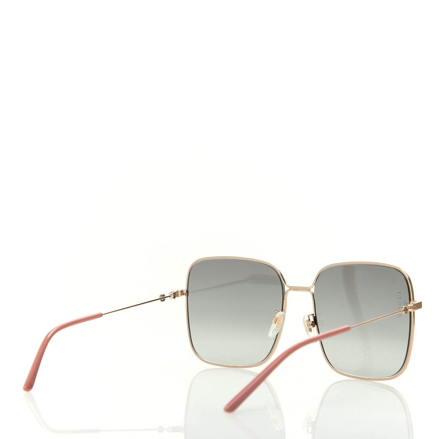 Metal Square Frame Sunglasses GG0443S Gold Grey