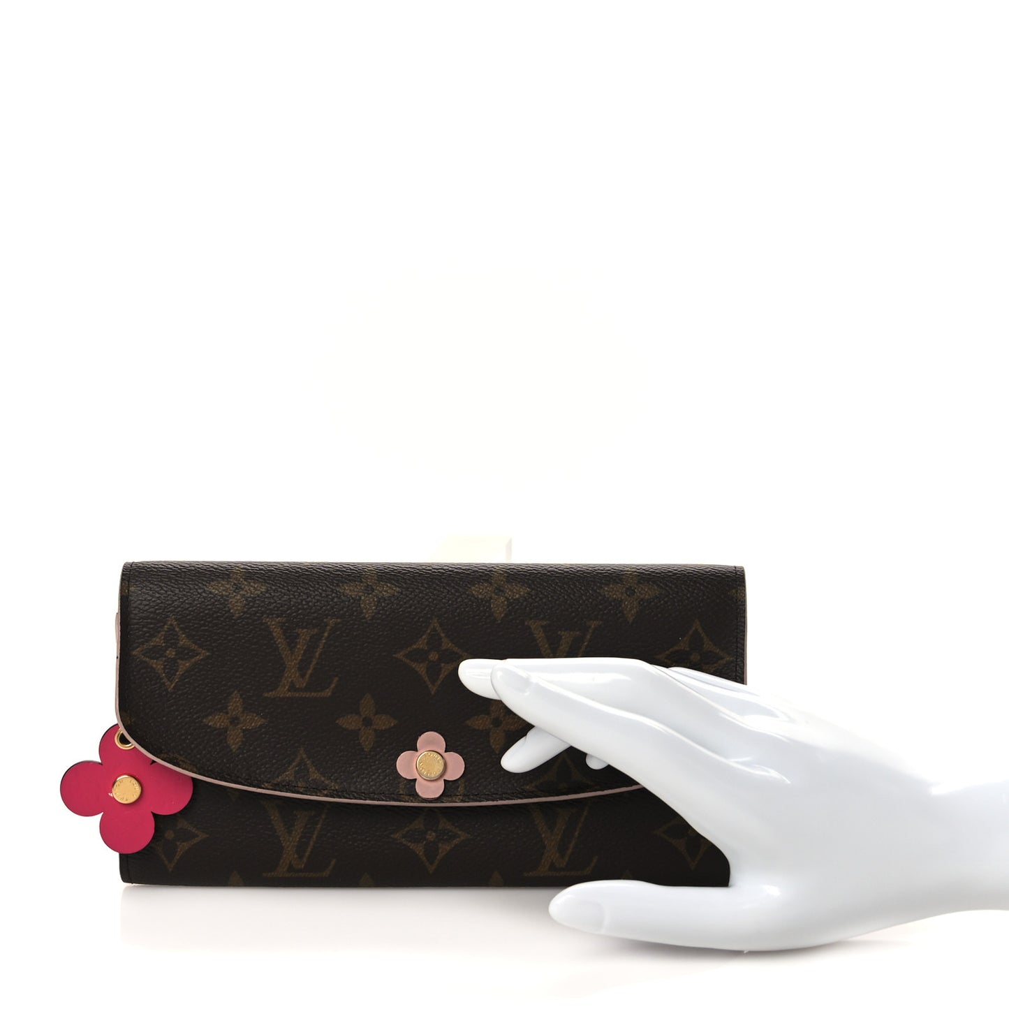 Monogram Bloom Flower Emilie Wallet Fuchsia