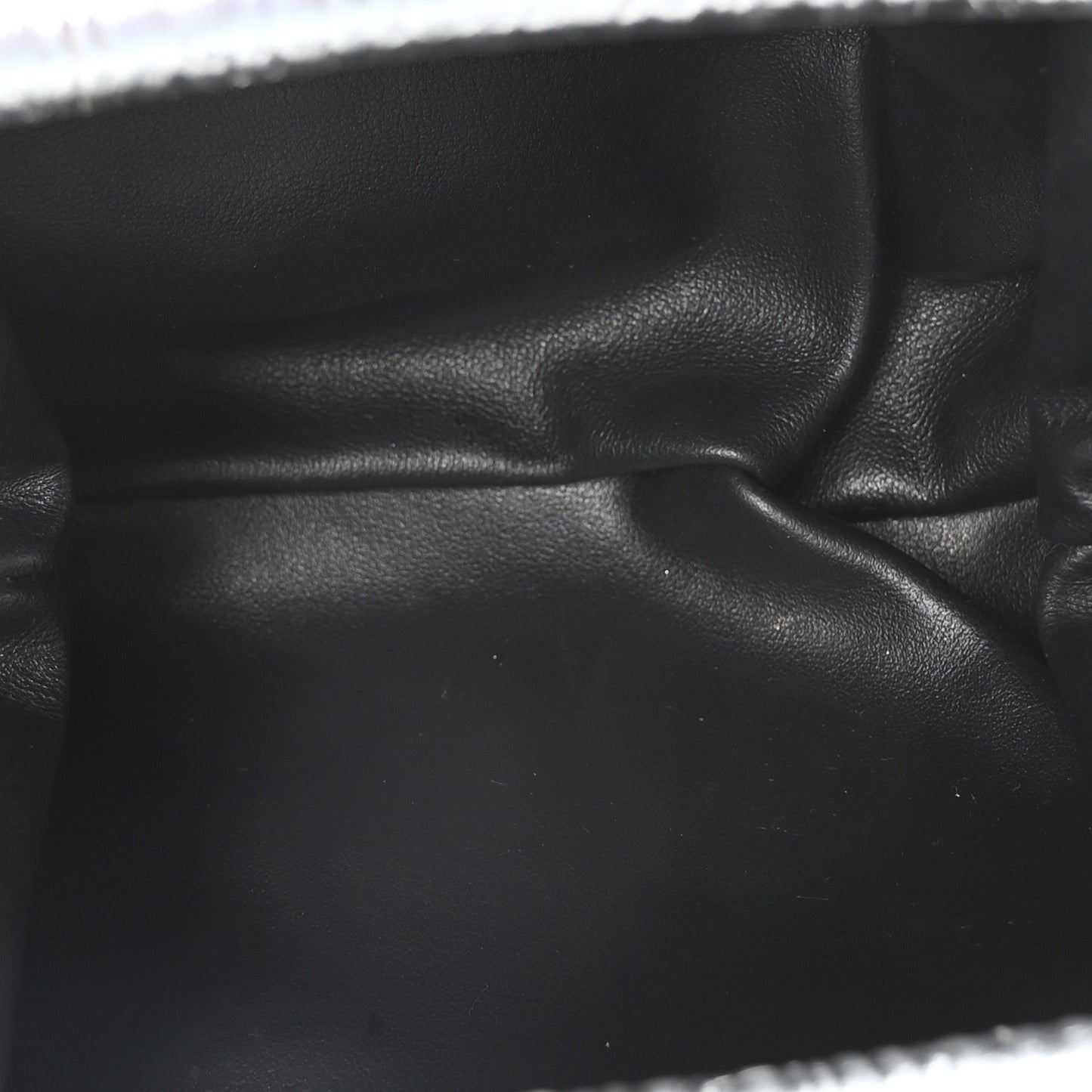 Metallic Bark Calfskin The Mini Pouch Silver