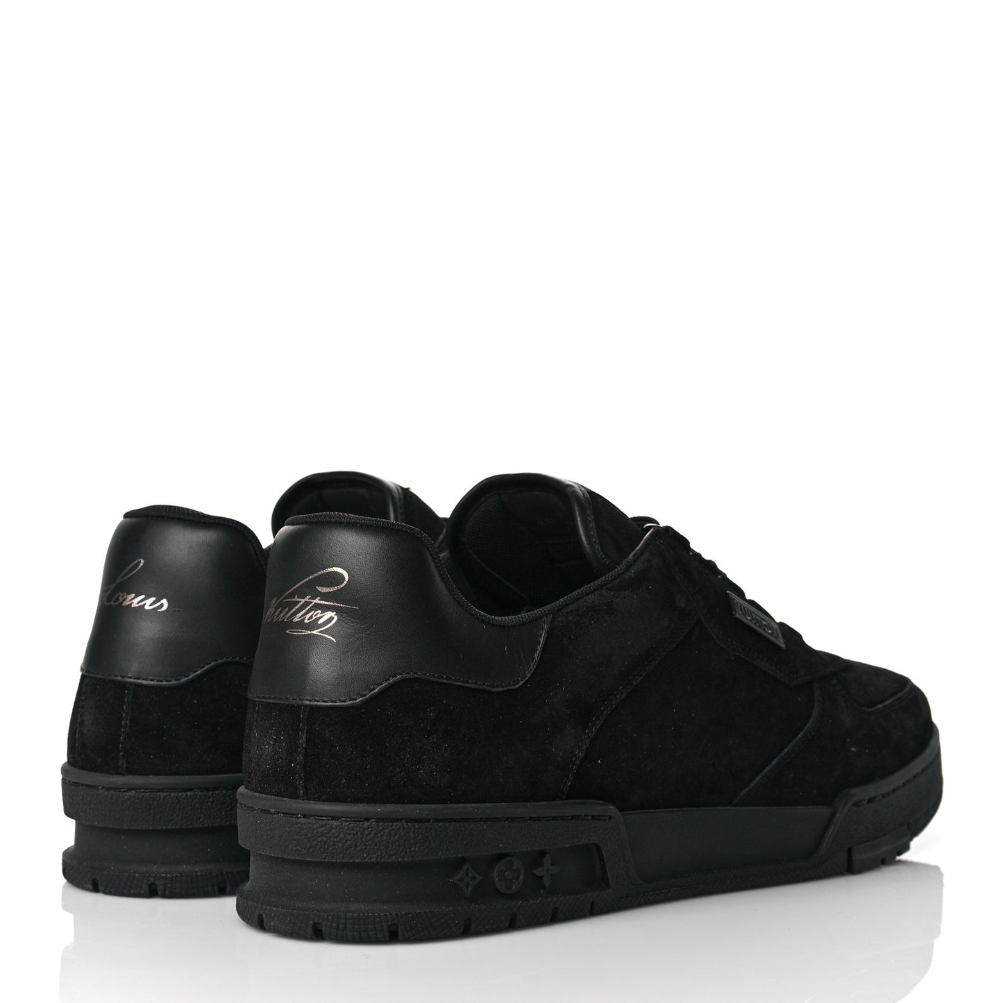 Suede Mens LV Trainer Sneakers 9.5 Black