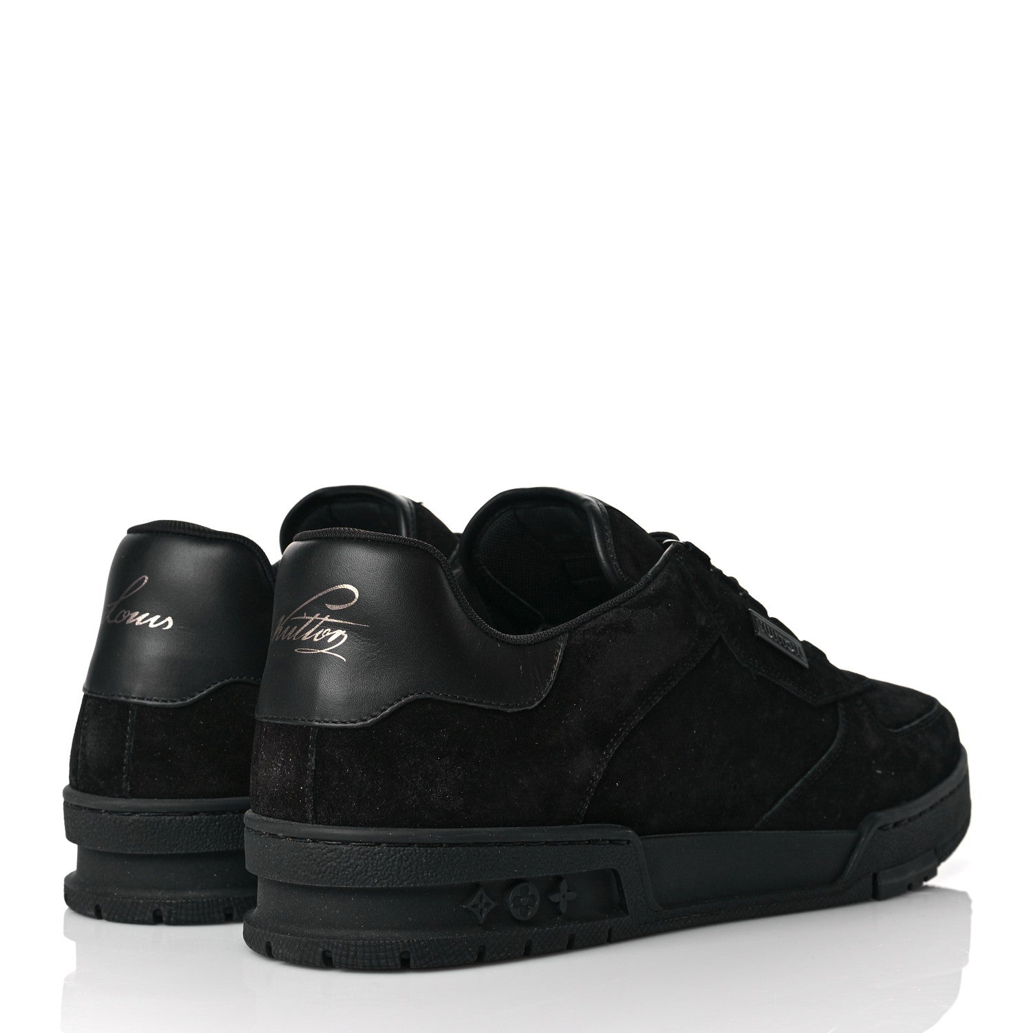 Louis Vuitton Suede Mens LV Trainer Sneakers 9.5 Black 4 of 11