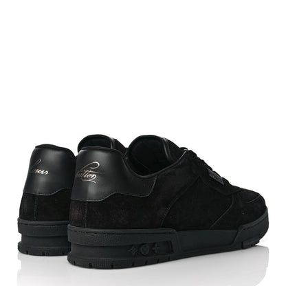 Louis Vuitton Suede Mens LV Trainer Sneakers 9.5 Black 4 of 11