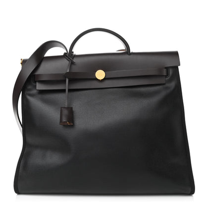 Hermes Toile H Berline Vache Hunter Herbag Zip 39 MM Black Ebene 3 of 10