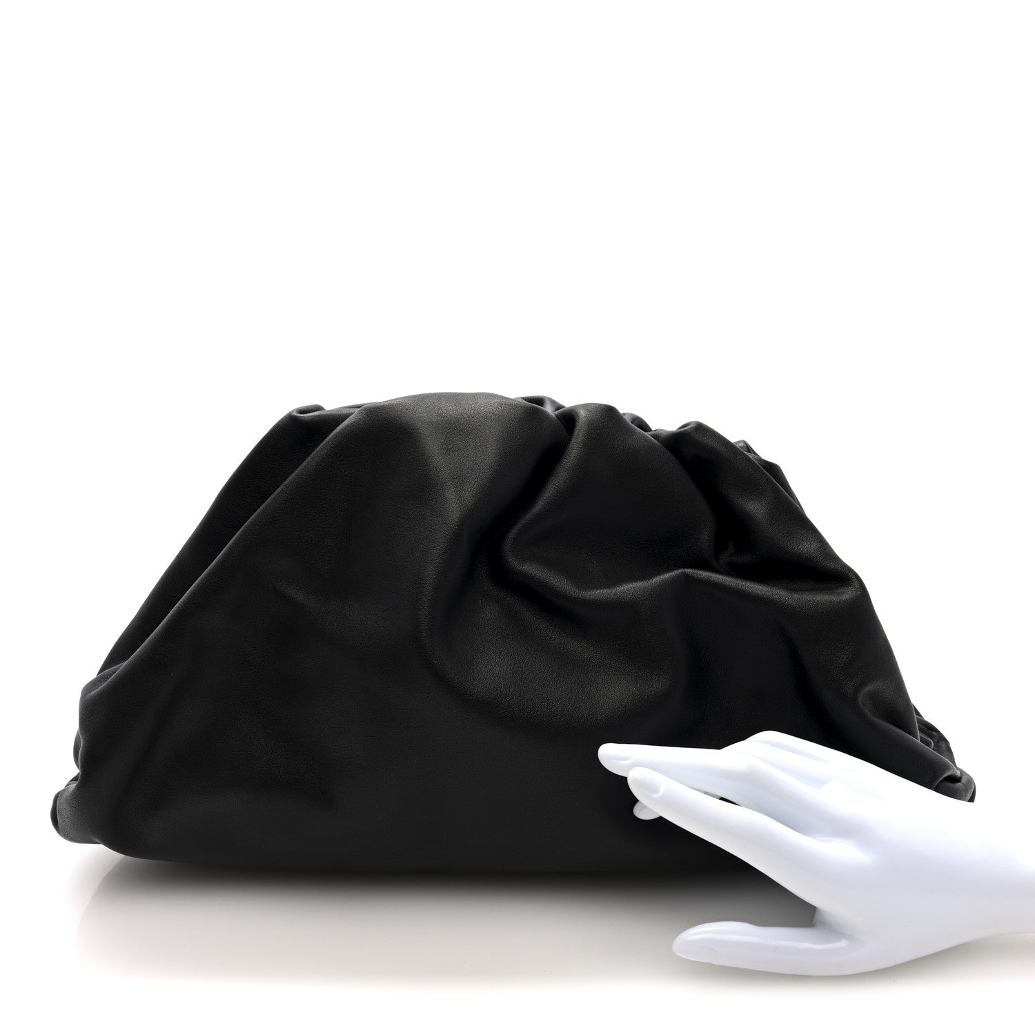 Bottega Veneta Smooth Butter Calf The Pouch Oversized Clutch Black 2 of 9