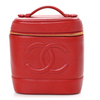Chanel Caviar Vanity Cosmetic Case Red 1 of 19