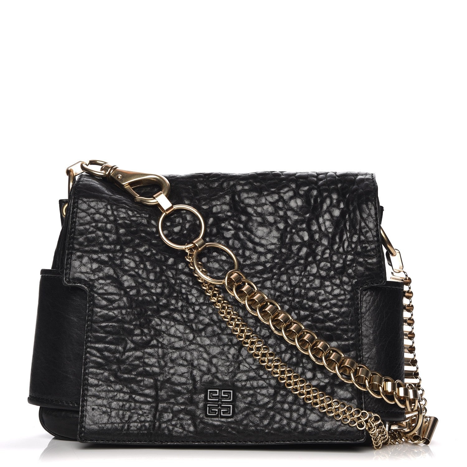Givenchy Pebbled Lambskin Melancholia Shoulder Bag Black 1 of 7