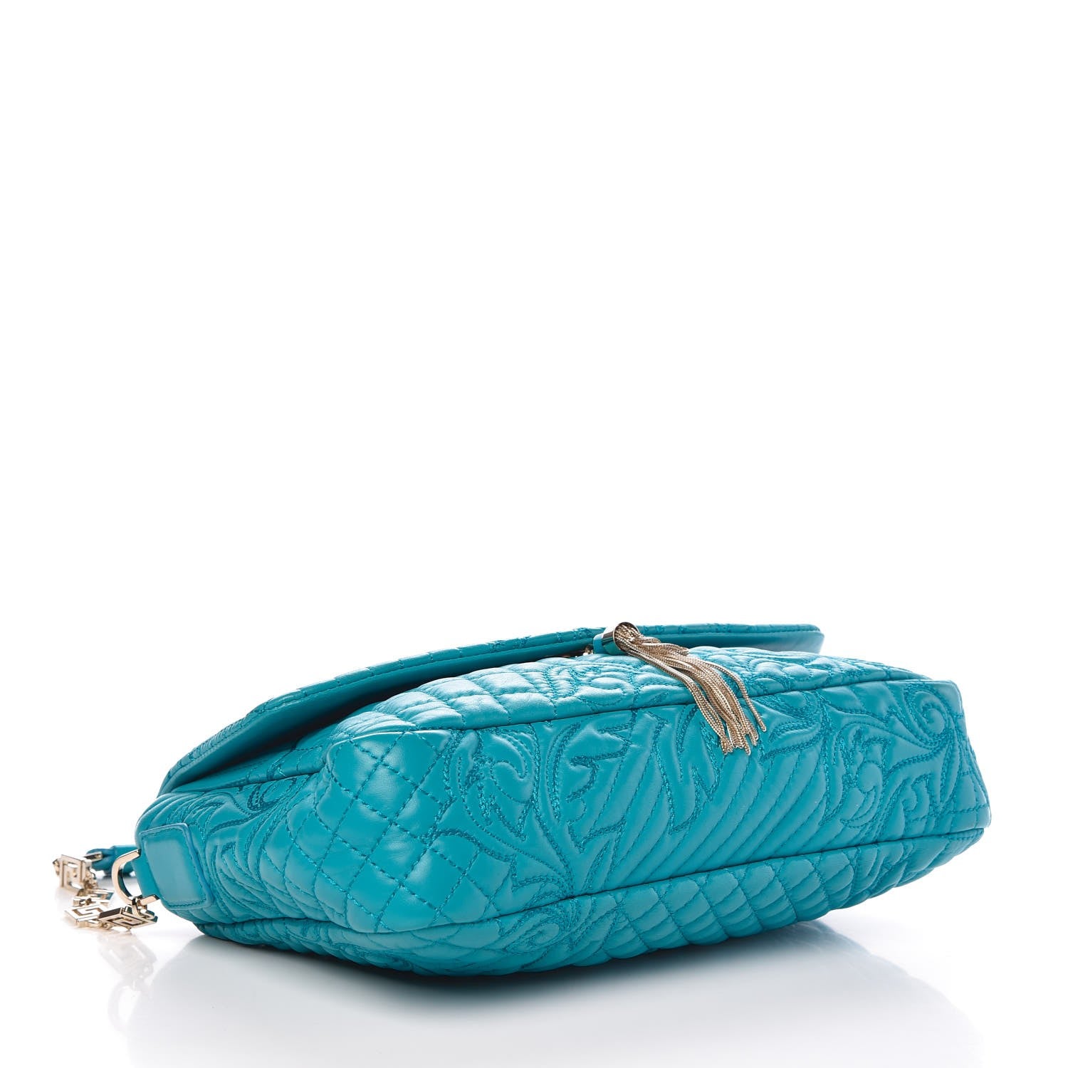 Versace Nappa Barocco Quilted Vanitas Medea Shoulder Bag Blue 4 of 7