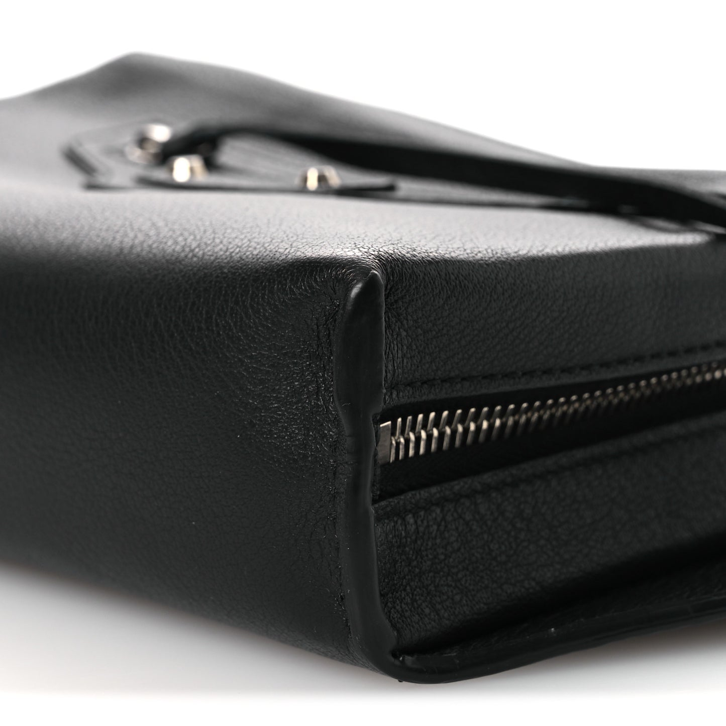 Calfskin Papier Belt Bag Black