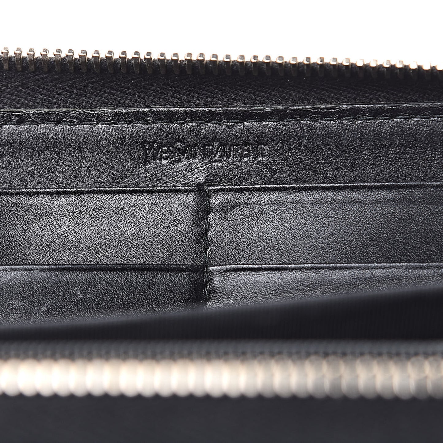 Textured Patent Monogram Belle De Jour Zip Around Wallet Black