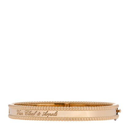 Van Cleef & Arpels 18K Yellow Gold Perlee Signature Bangle Bracelet M 1 of 4