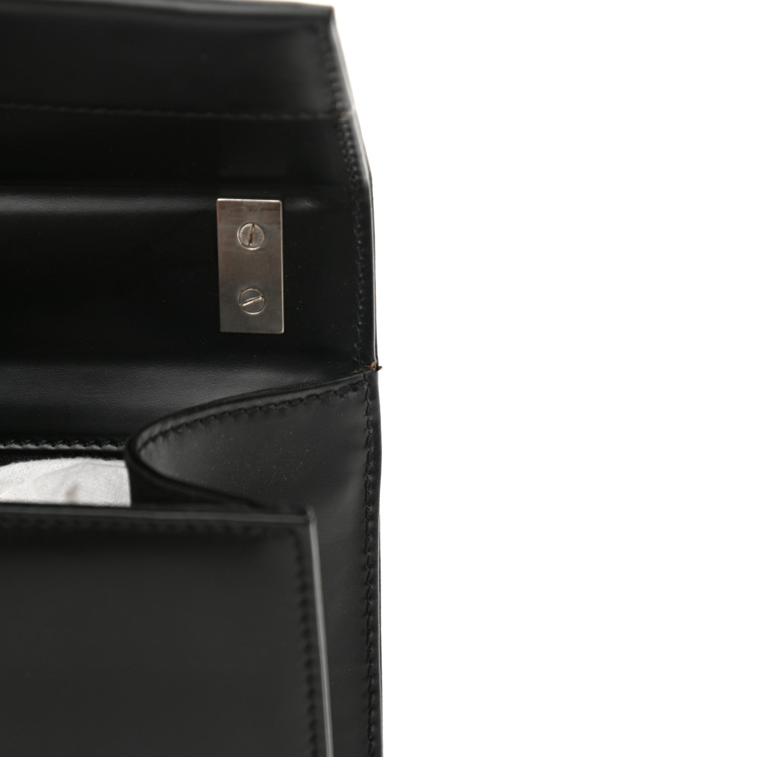 Salvatore Ferragamo Calfskin Gancio Shoulder Bag Black 12 of 12