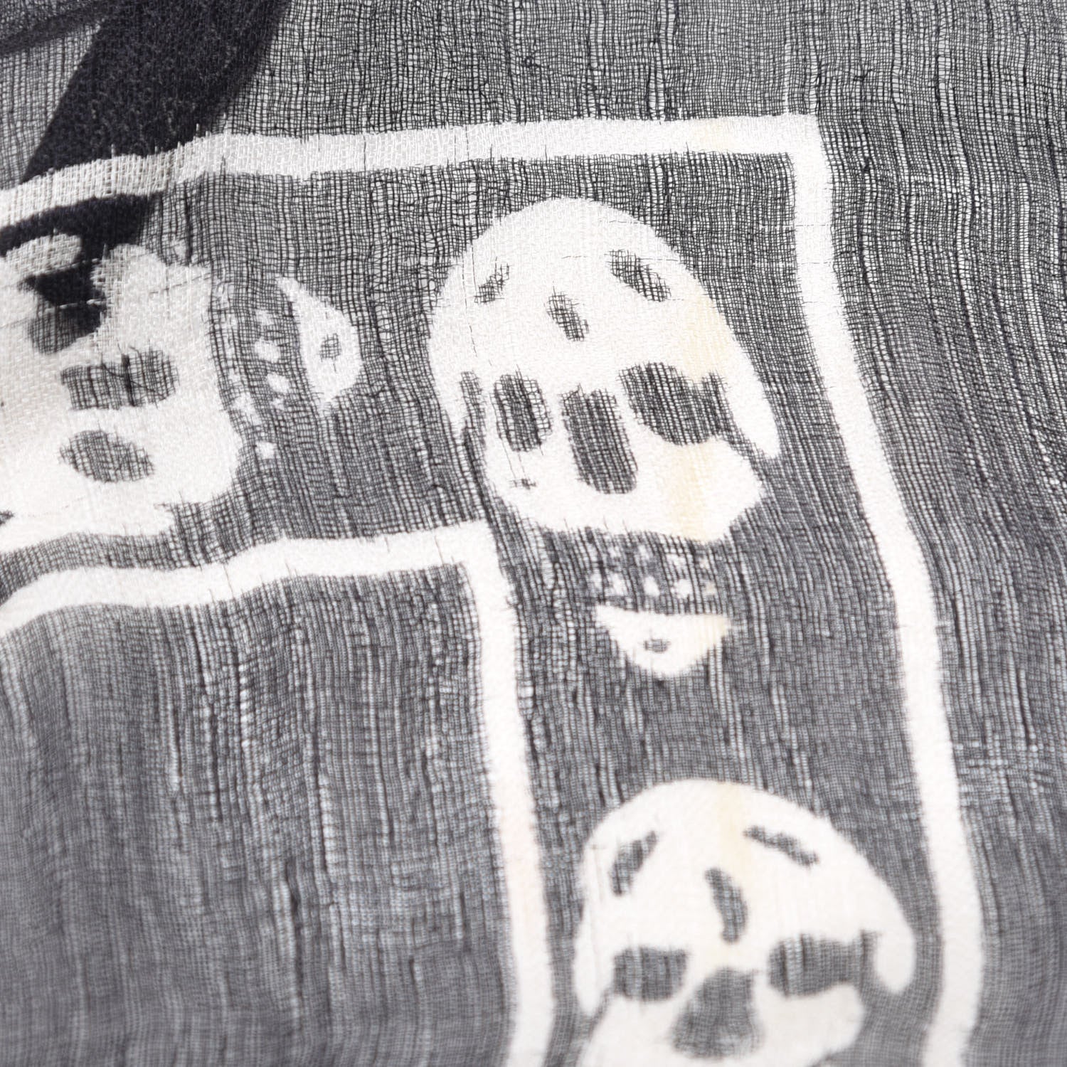 Alexander McQueen Silk Chiffon Skull Scarf Black Ivory 4 of 5