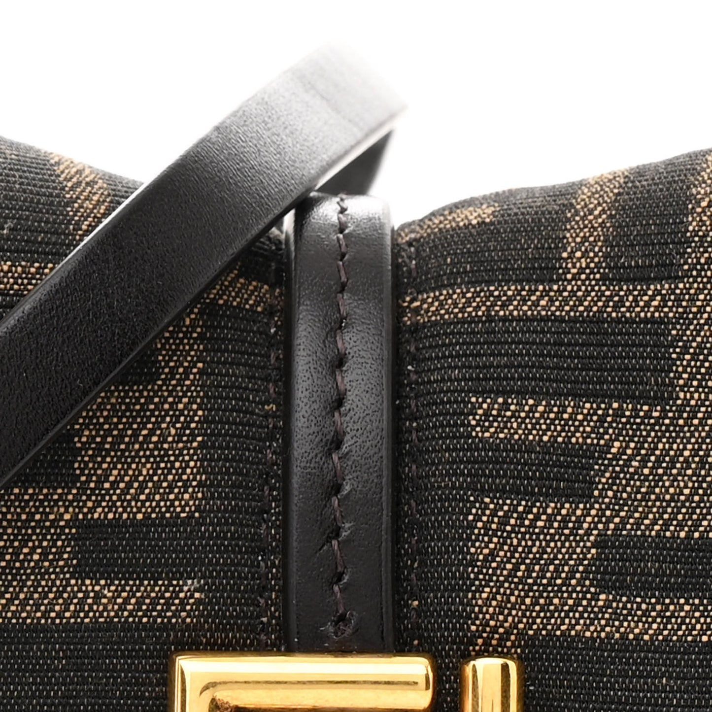 Fabric Jacquard Vitello Cher Cuoio FF 1974 Nano Fendi C'mon Tobacco Moro Ebano