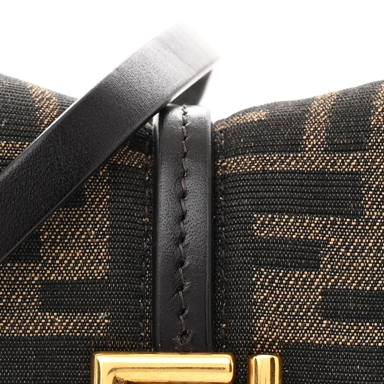 Fendi Fabric Jacquard Vitello Cher Cuoio FF 1974 Nano Fendi C'mon Tobacco Moro Ebano 8 of 11