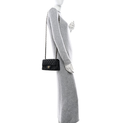 Chanel Lambskin Quilted Mini Rectangular Flap Black 2 of 11