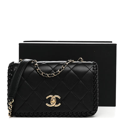 Chanel Lambskin Quilted Small Whipstitch Flap Bag Black 11 of 11