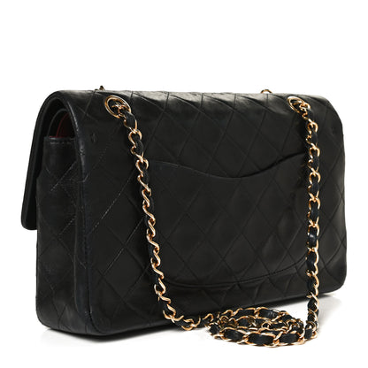 Chanel Lambskin Quilted Medium Double Flap Black 3 of 9