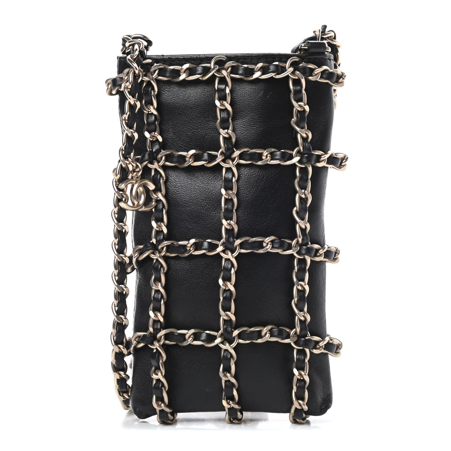 Chanel Lambskin Tech Me Out Clutch With Chain Black 1 of 13