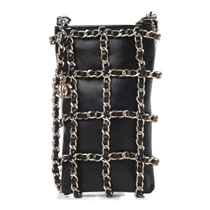Chanel Lambskin Tech Me Out Clutch With Chain Black 1 of 13