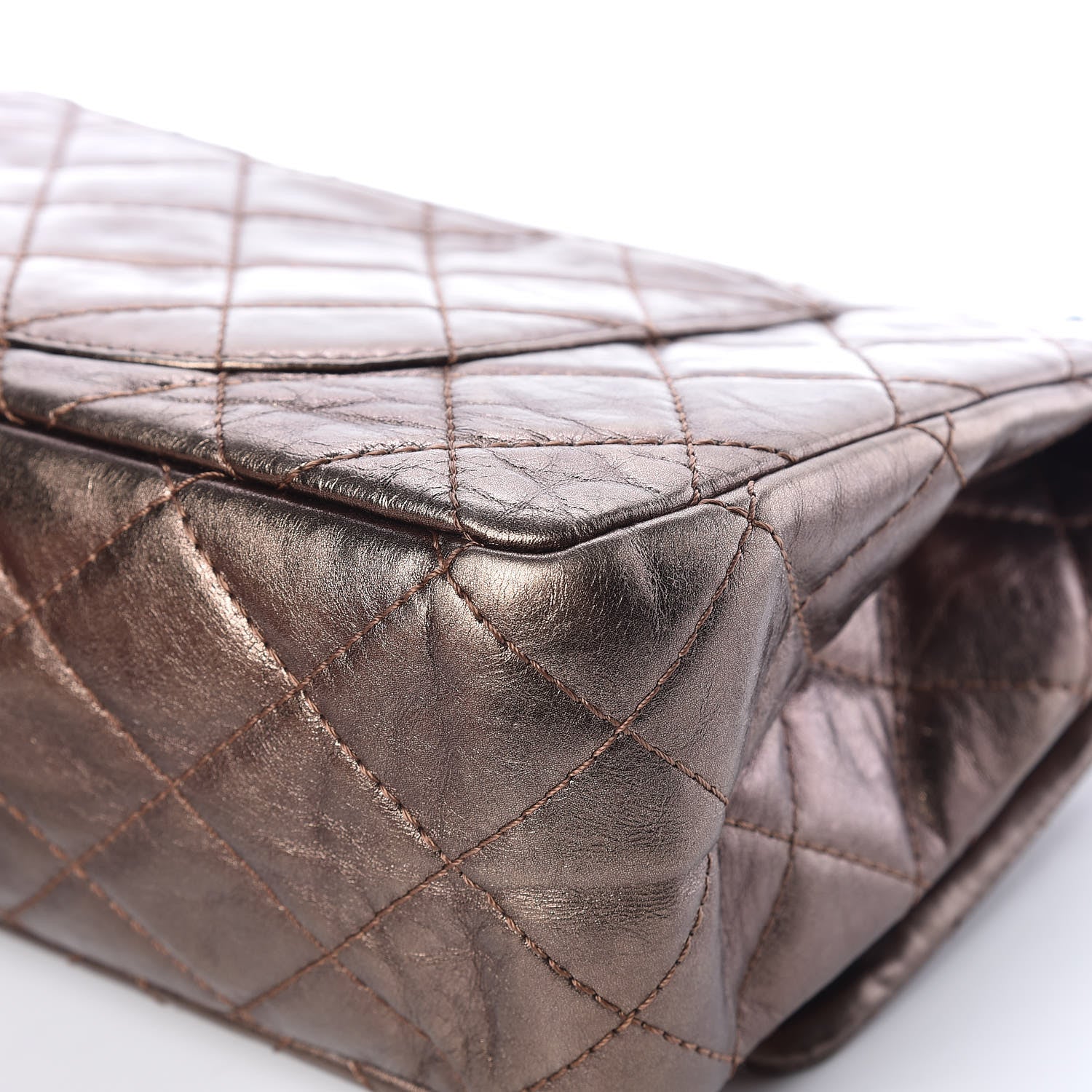 Chanel Metallic Aged Calfskin Quilted 2.55 Reissue 227 Flap Bronze 19 of 23