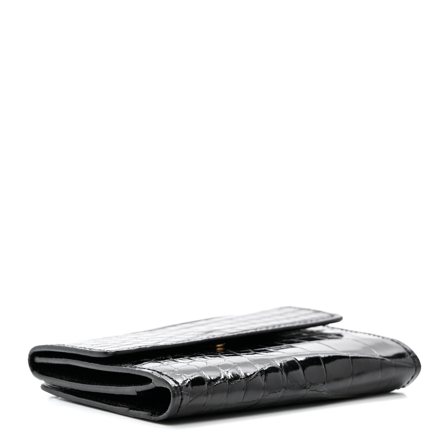 Louis Vuitton Shiny Alligator Ludlow Wallet Black 4 of 11