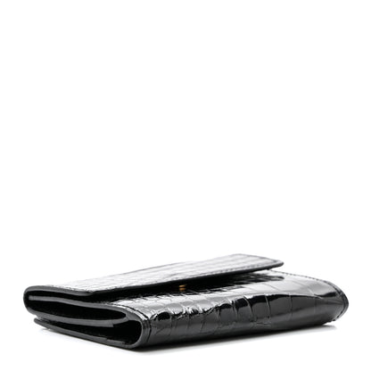 Louis Vuitton Shiny Alligator Ludlow Wallet Black 4 of 11