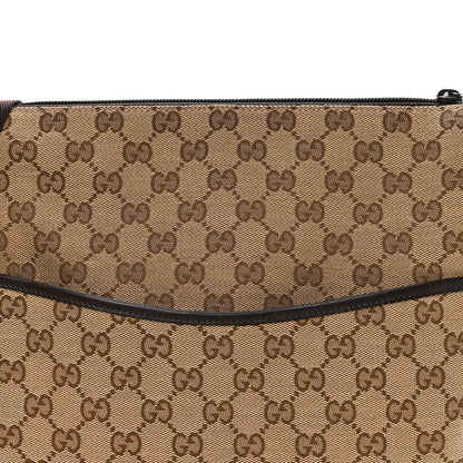 Gucci Monogram Calfskin Perforated Medium Flat Messenger Bag Dark Brown 7 of 9
