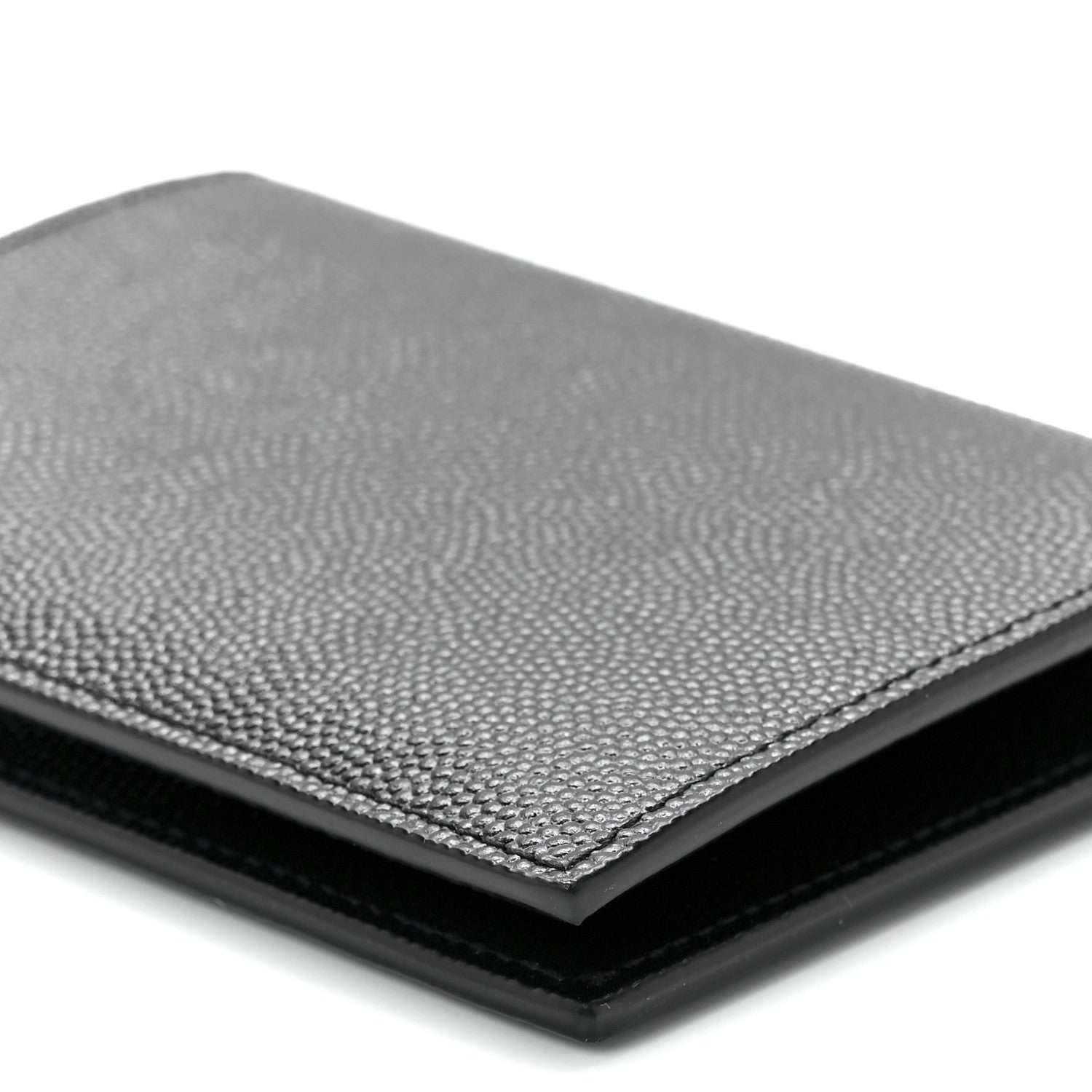 Saint Laurent Grain De Poudre Techno Credit Card Wallet Black 12 of 12