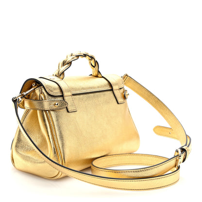 Mulberry Metallic Heavy Grain Mini Alexa Gold 3 of 9