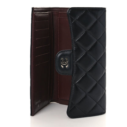 Chanel Lambskin Quilted Large Flap Wallet Black 5 of 10