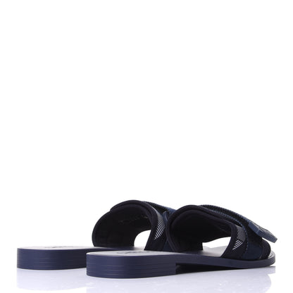 Christian Dior Technical Stretch Fabric Camouflage Dio(r)evolution Slide Sandals 36 Deep Blue 4 of 11